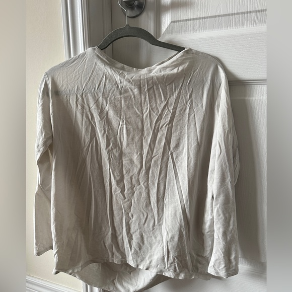 Back in Action Long Sleeve Shirt	size 4 PimaOpal White - Picture 2 of 3